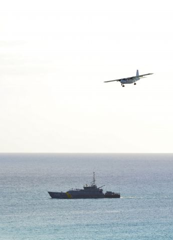 PJ-WEB — - Coast Guard and Windward Express coming in for landing