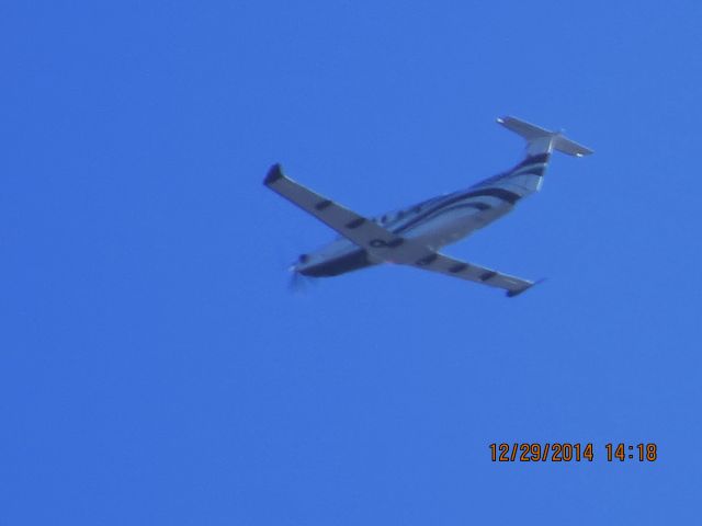 Pilatus PC-12 (N586WD) - Over Baxter Springs Kansas heading to Joplin Missouri from RVS at 8,000 feet.