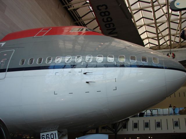 BOEING 747-100 (N601US) - Northwest Airlines Boeing 747 on display at the National Air and Space Museum in Washington DC.(2/9/09)