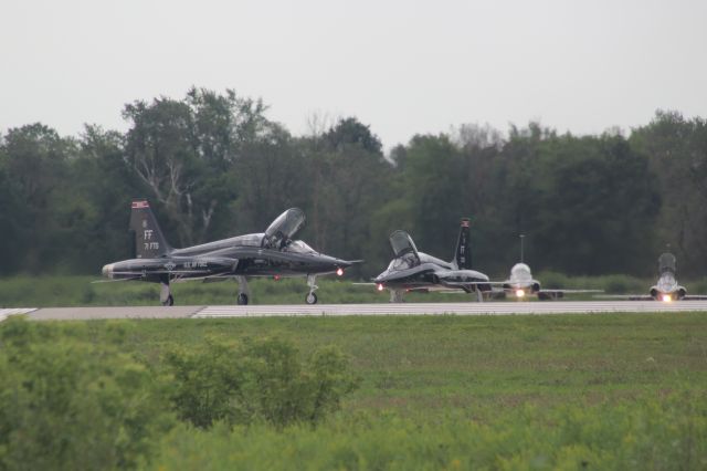 Northrop T-38 Talon (AFR60582) - Pic through the Security Fence of the 71st Fighter Training Squadron from Langley AFB VA ...ready to take to the skies during Volk Field's Combat Readiness Training Center Air to Air Exercise - Northern Lightning 2