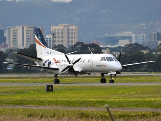 Saab 340 (VH-OLL) - On taxi-way for take off on runway 05. Thursday 12th July 2012.
