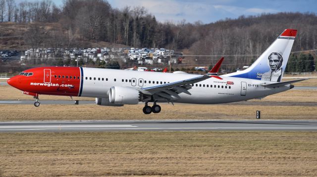 Boeing 737 MAX 8 (EI-FYE) - Arriving from Shannon as D81765.