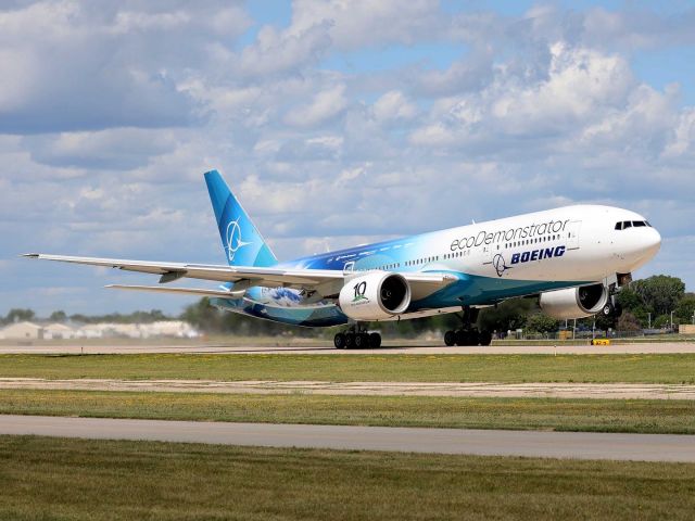 Boeing 777-200 (N861BC) - The highlight of my day on 28 Jul 2022, was watching the Boeing ecoDemonstrator departing Airventure, bound for Seattle.