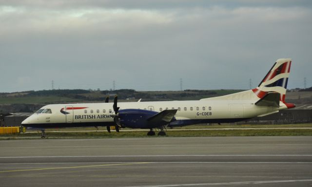 Saab 2000 (G-CDEB) - BA CityFlyer Saab 2000 G-CDEB in Aberdeen Dyce Airport