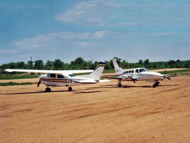 Cessna Centurion (ZS-AVB) - At Ingwelala, South Africa.