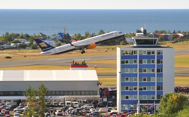 TF-FIZ — - TF-FIZ Takeoff on Reykjavik Domestic airport in Iceland. Flight day demonstration 2011