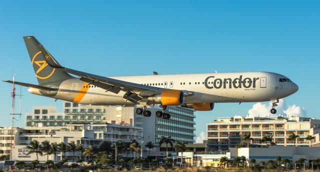 BOEING 767-300 (D-ABUB) - Landing at sunset!