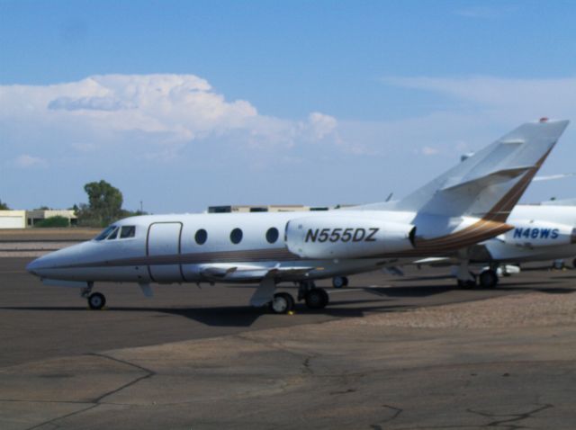 Dassault Falcon 10 (N555DZ) - baking in the Scottsdale sun