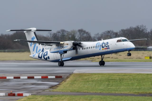 de Havilland Dash 8-400 (G-ECOC) - Runway 23R deparure.