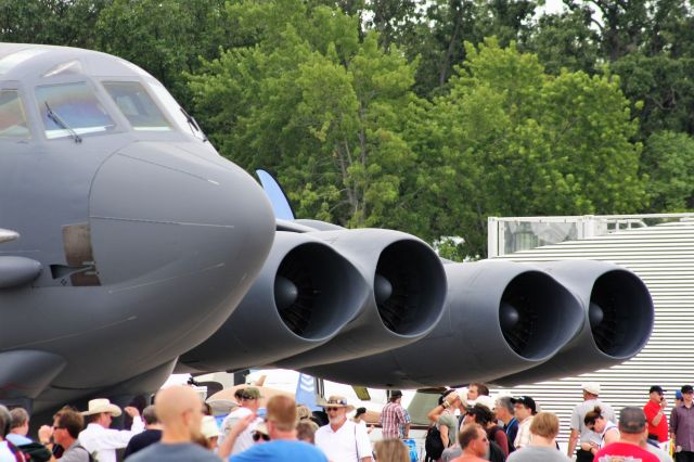 Boeing B-52 Stratofortress — - Wish I could have gotten the other 4 engines too on the other wing.  