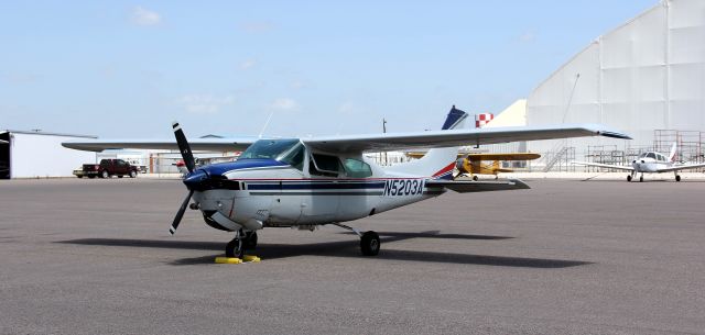 Cessna T210 Turbo Centurion (N5203A) - The crew must have heard about Erniebr /s Barbecue and decided to have lunch.