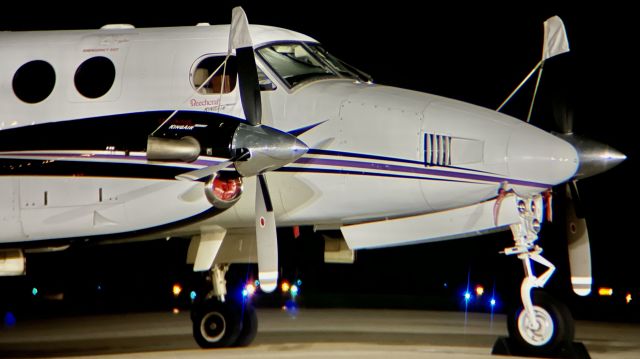 Beechcraft Super King Air 200 (N47RM) - A close up of N47RM during a several day stay at KHUF. br /br /This aircraft is a 2009 Beechcraft King Air 200GT, SN BY-99, privately owned. 9/12/22. 