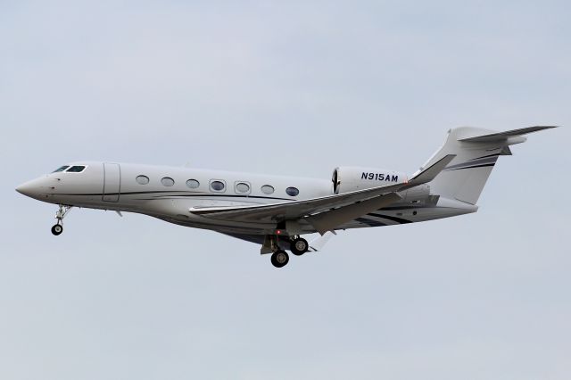 Gulfstream Aerospace Gulfstream G500 (N915AM) - This brand-new GVII-G500 flew non-stop from Albrook Marcos A. Gelabert Int'l (PAC / MPMG) Panama to Cleveland, cleared customs, and headed straight back to Panama. Talk about a long day! (11 Jan 2022)