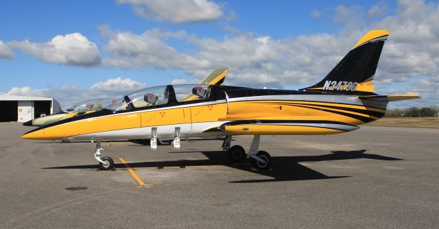 Aero L-39 Albatros (N247SG) - An Aero Vodochocy L-39C Albatros on the ramp at H.L. Sonny Callahan Airport, Fairhope, AL, during the 2019 Classic Jet Aircraft Association Presidential Fly-In and Convention - February 27, 2019.