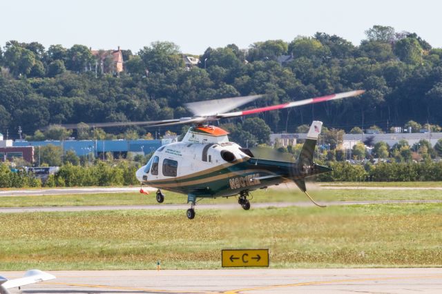 SABCA A-109 (N901EM) - Life Light 1 stopped at KPWM for fuel after making a pit stop at Maine Medical Center