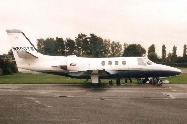 Cessna Citation 1SP (N500TW) - Seen here in Aug-99.br /br /Reregistered N7MZ 5-May-04.