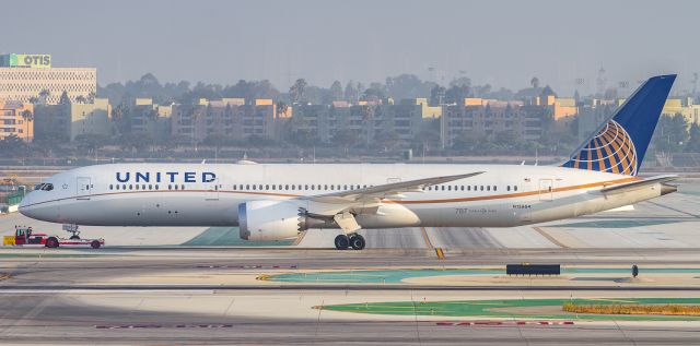 Boeing 787-9 Dreamliner (N13954) - 99% of the aircraft I saw at LAX I have never seen before including these stunning United 789s. This one gets towed to a remote stand to await her next mission during some early morning spotting