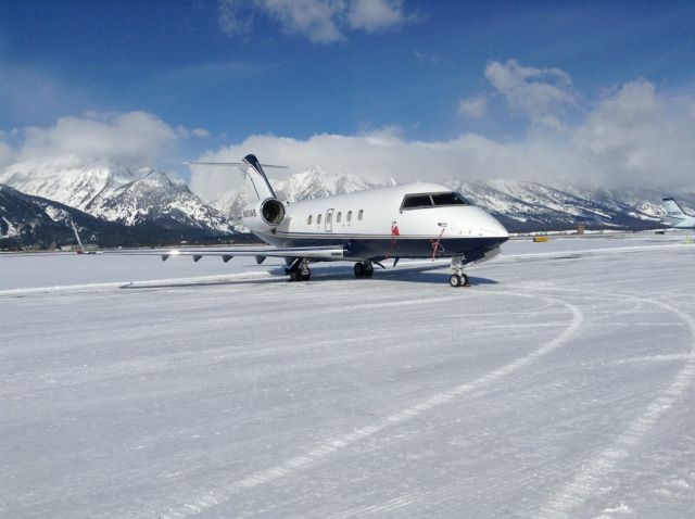 Canadair Challenger (N611AB) - On the Tarmac in Jackson, WY