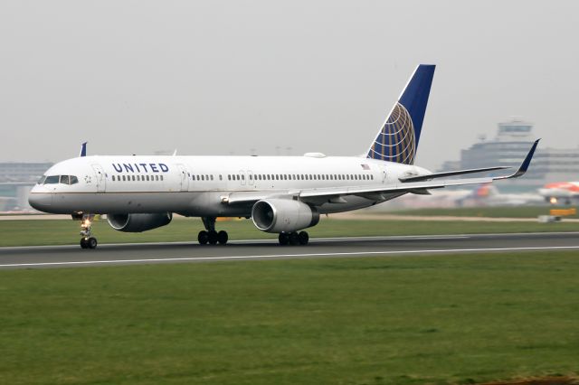 Boeing 757-200 (N13113) - UAL80 departing to EWR, maybe the last time we will see a UAL B757 at Manchester with the route upgraded to a B763 and B764 mix.  30 March 2019