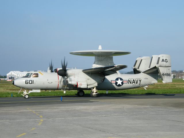 16-4496 — - 164496 E2C+Hawkeye cn a159  vaw121ag601 us navy callsign ag4496 seen taxing out for departure at shannon on the   12-04-2010