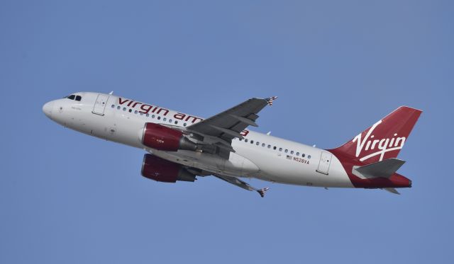 Airbus A319 (N528VA) - Departing LAX