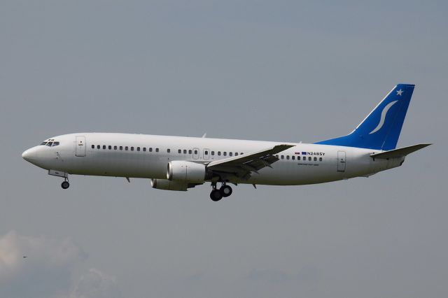 BOEING 737-400 (N248SY) - arriving on a ferry flight to Miami for conversion to a freighter.