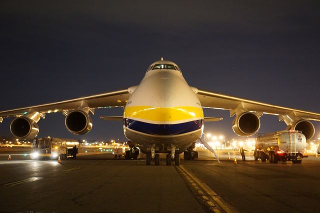 Antonov An-12 (UR-82029) - Gulping down fuel from two trucks. A third was necessary to finish. 26,200 gallons total.