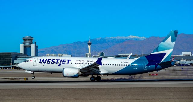 Boeing 737 MAX 8 (C-GAMQ) - C-GAMQ WestJet Boeing 737-8 MAX s/n 60518 -Las Vegas - McCarran International (LAS / KLAS)br /USA - Nevada,  January 18, 2019br /Photo: TDelCoro 