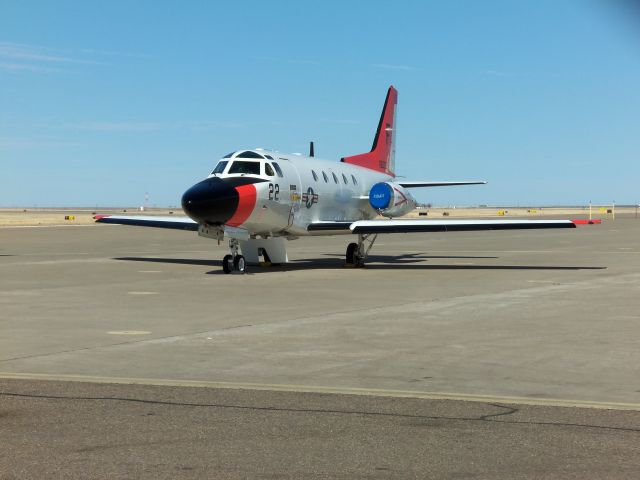 Bell 429 GlobalRanger (NAVY) - North American T 39 Sabreline on the tarmac at KAMA (Amarillo, Texas) Originally for training by the Air Force and Navy. This aircraft is a personnel transport.