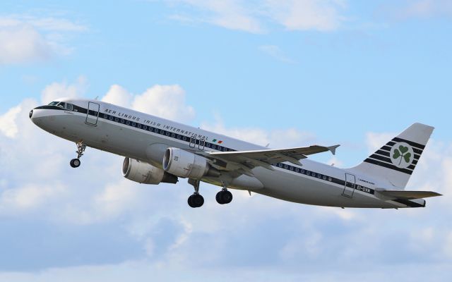 Airbus A320 (EI-DVM) - aer lingus retro a320 ei-dvm dep shannon 22/6/16.