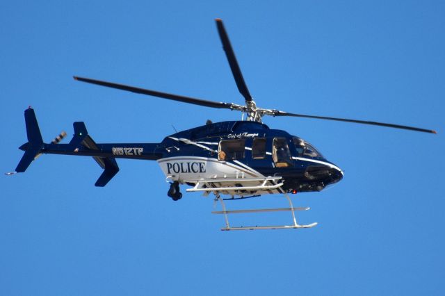 Bell 407 (N512TP) - 2002 Bell 407 opby the Tampa Police Department, returning back to the Tampa International Airport after a short flight