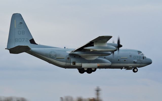 Lockheed C-130 Hercules (16-8072) - usm kc-130j 168072 about to land at shannon 2/11/14.