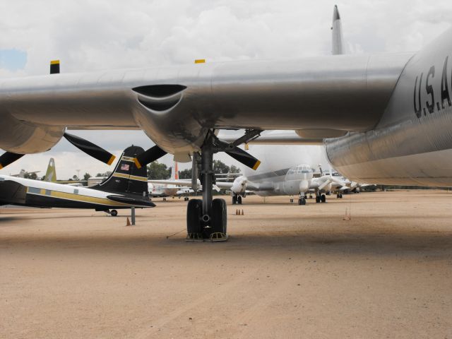 52-2827 — - Standing in front of the right wing, looking aft.