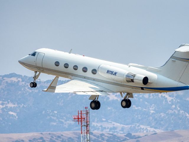 Gulfstream Aerospace Gulfstream 3 (N118JK) - Gulfstream Aerospace G-1159A departing Livermore Municipal Airport, Livermore California. August 2020