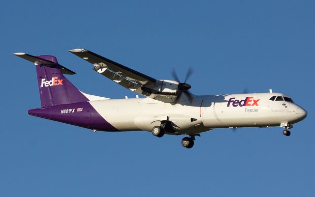 ATR ATR-72 (N801FX) - Arriving in gorgeous morning light, originally delivered to Atlantic Southeast Airlines in 1994 before joining the FedEx fleet in 2010 (view in "full" for highest image quality)