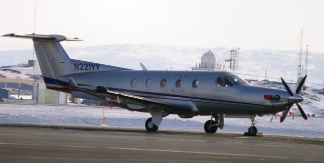 Pilatus PC-12 (N221YY) - Beautiful day in Iqaluit, Nunavut March 26, 2015