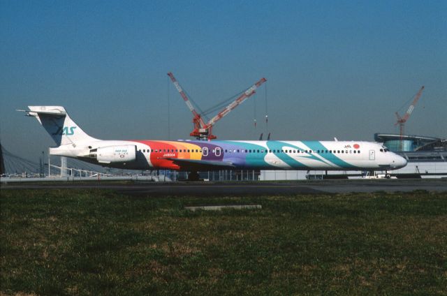 McDonnell Douglas MD-90 (JA8004) - Taxing at Tokyo-Haneda Intl Airport on 2003/12/13 " No1 Kurosawa c/s "