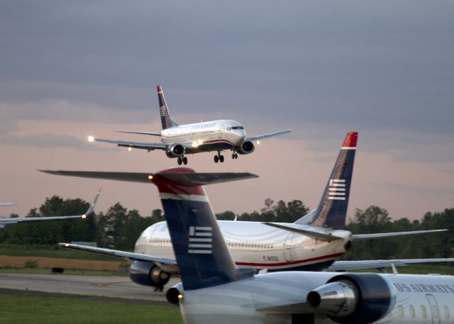 Boeing 737-700 — - Rush hour at Charlotte, North Carolina USA