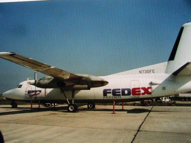 FAIRCHILD HILLER FH-227 (N730FE) - scanned from photo