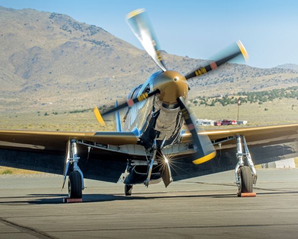 North American P-51 Mustang (NXX51MB) - Polished P-51 named Goldfinger.