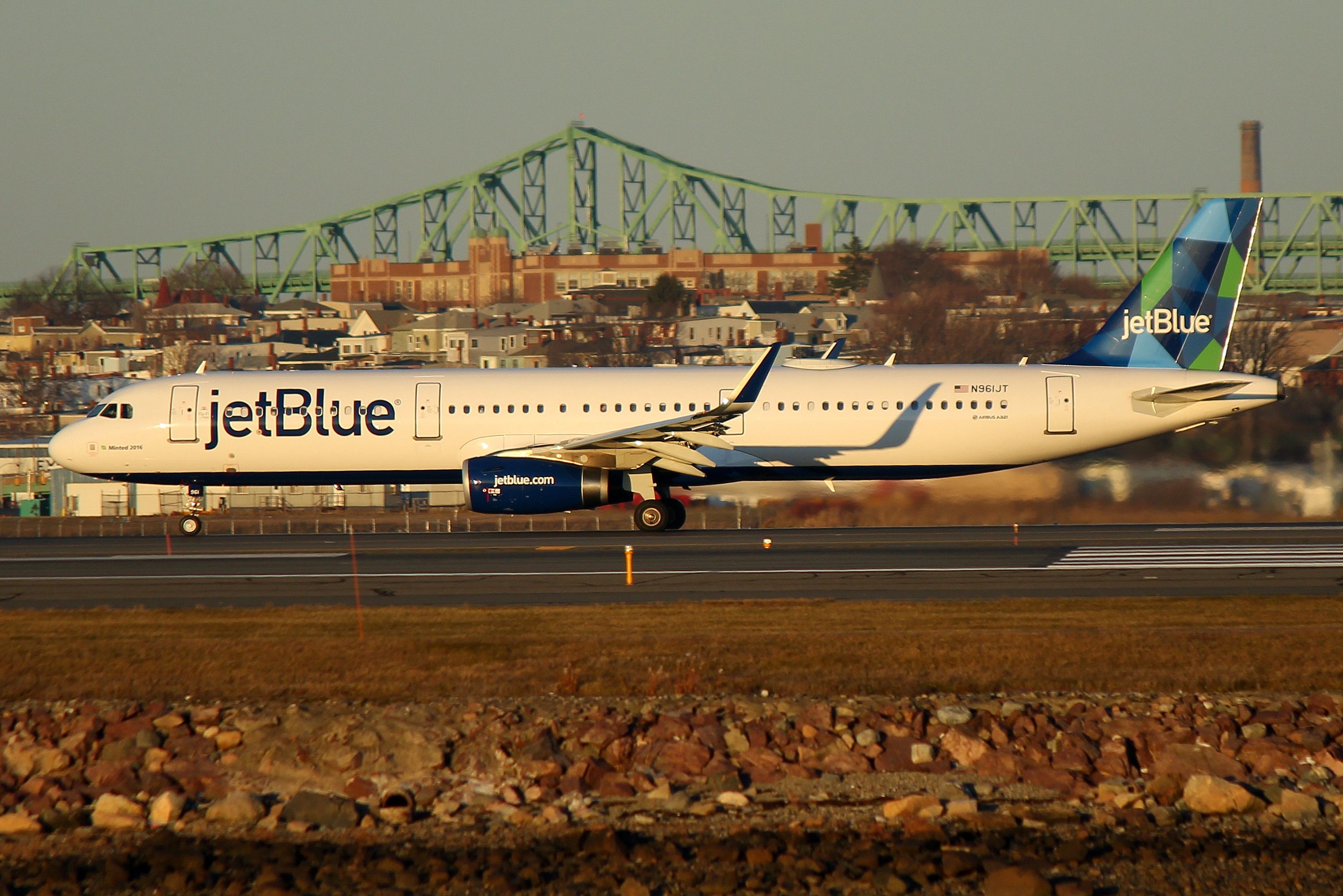 Airbus A321 (N961JT) - JBU 625 departing for Bridgetown, Barbados