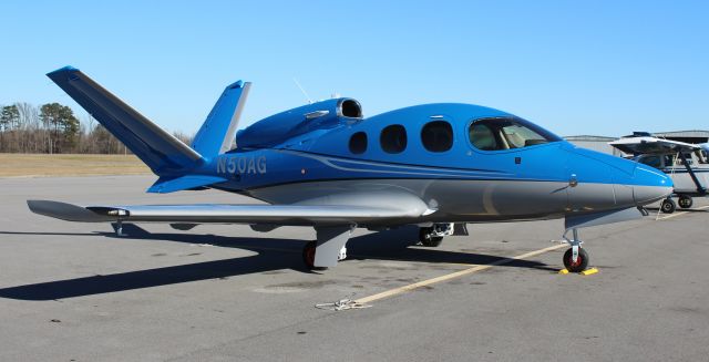 Cirrus Vision SF50 (N50AG) - A Cirrus SF50 Vision on the ramp at Thomas J. Brumlik Field, Albertville Regional Airport, AL - January 22, 2019.