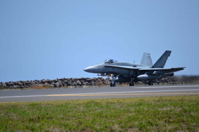 McDonnell Douglas FA-18 Hornet — - An F-18 blasting out of Honolulu.