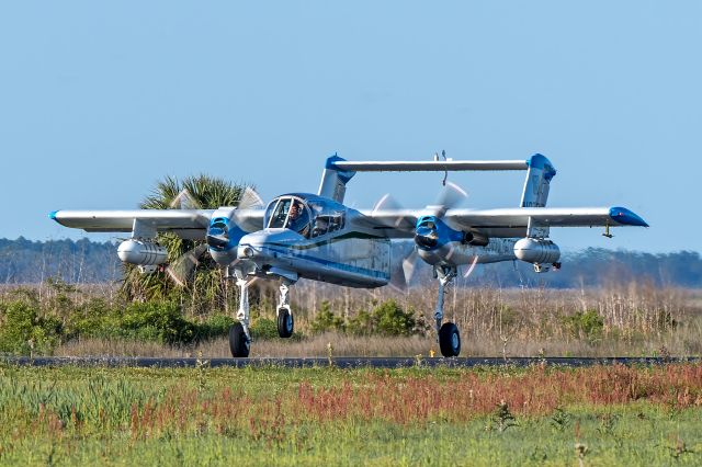 North American Rockwell OV-10 Bronco (N875MC) - MOSQUITO1 landing at Beaufort Executive Airport after a short flight from MCAS Beaufort after the Airshow on 13 Apr 2025. More pics later. This classic OV-10D+ is owned and operated by the Beaufort County Council, SC.