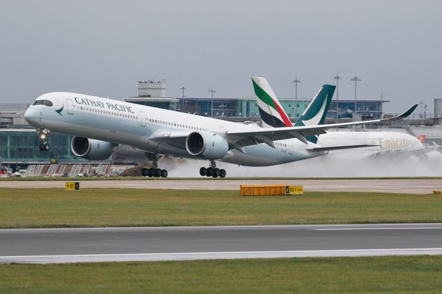 Airbus A350-1000 (B-LXE) - CPA216 departing to Hong Kong on the first service with the A350-1000 replacing the usual A350-900 over the Christmas period.