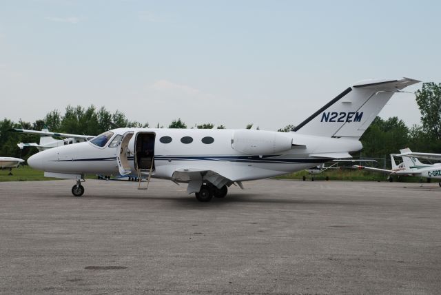 Cessna Citation Mustang (N22EM) - Cessna sales team visiting Canadian Aviation Expo June 21/08. So far 13 Mustangs sold in Canada, still waiting for the first one to be delivered!!!