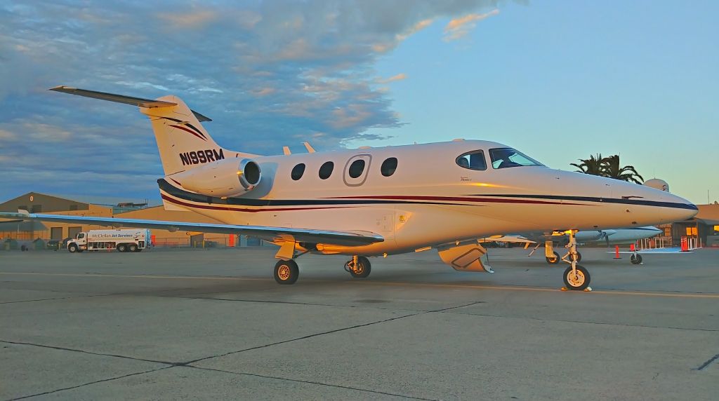 N199RM — - Exterior photo of the Premier 1 at sunset