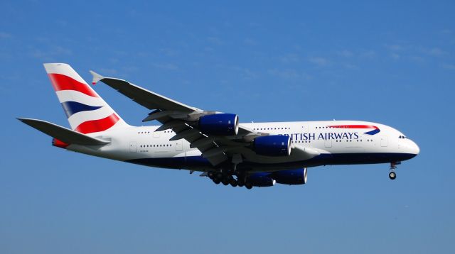 Airbus A380-800 (G-XLEG) - Taken from the Threshold of 29L