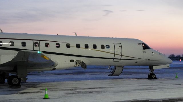 Embraer ERJ-135 (N403RW) - BEAUTIFUL sunset view of a RVR Air Charters E135 at BUF!!!!!!!!!!!!!!!!!!!!!!!!!! Formerly operated by American Eagle.