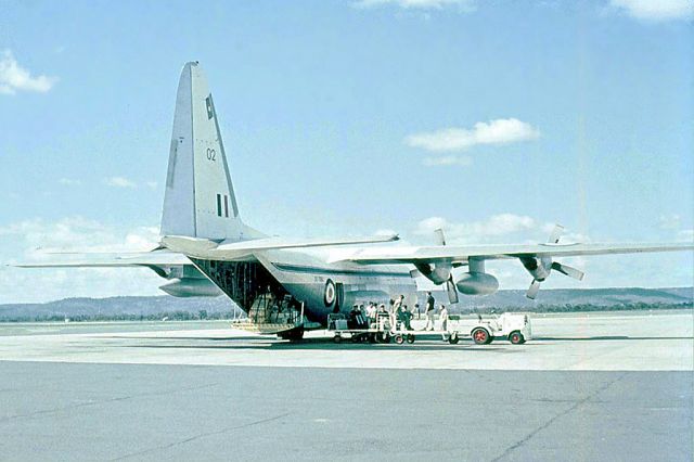 Lockheed C-130 Hercules (ANZ7002) - Lockheed C-130H RNZAF NZ7002 mid to late 1960s, Perth International(YPPH).